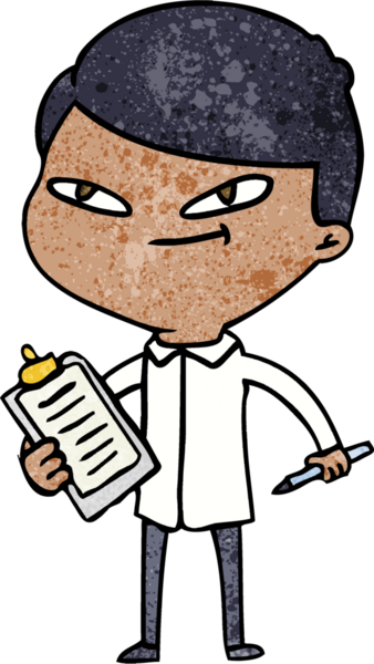 Bir insan tarafından çizilmiş çizgi film çocuğu.