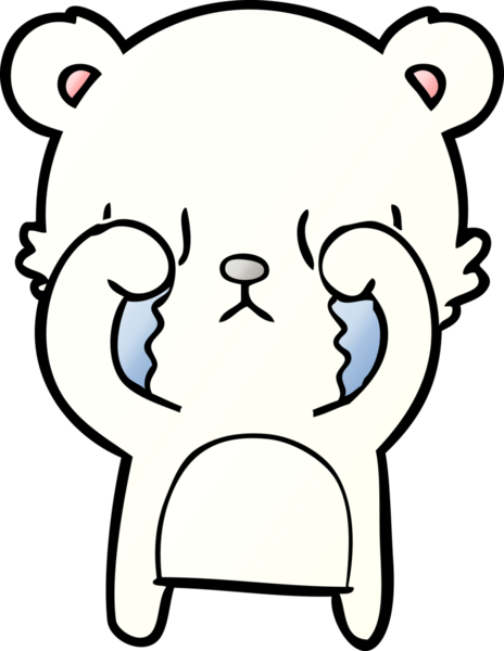 Bir insan tarafından çizilmiş kutup ayısı karikatürü