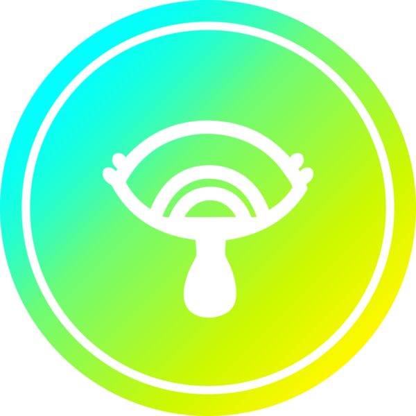 Mistik göz yaşları içinde, bir insan tarafından çizilmiş havalı gradyan bir ikon.