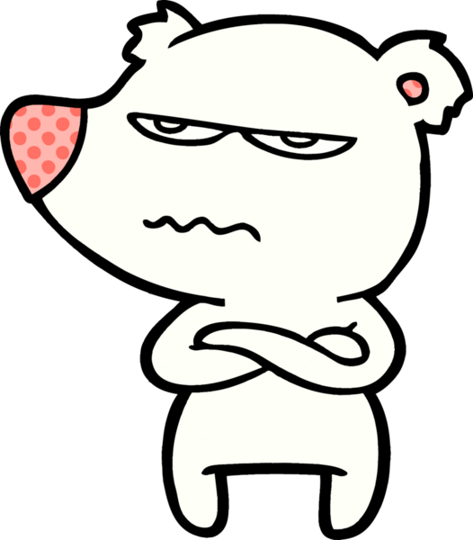 Bir insan tarafından çizilmiş kutup ayısı karikatürü