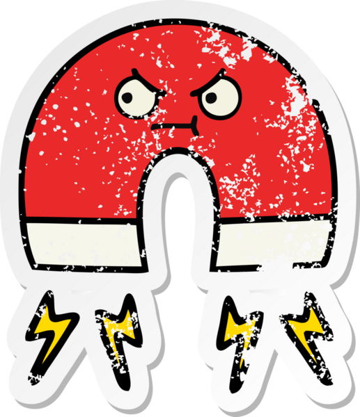 Bir insan tarafından çizilmiş şirin bir karikatür mıknatısı.