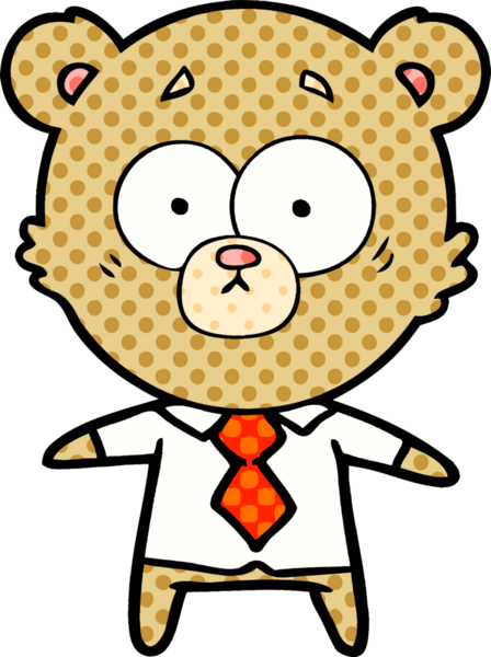 Bir insan tarafından çizilmiş sürpriz ayı karikatürü