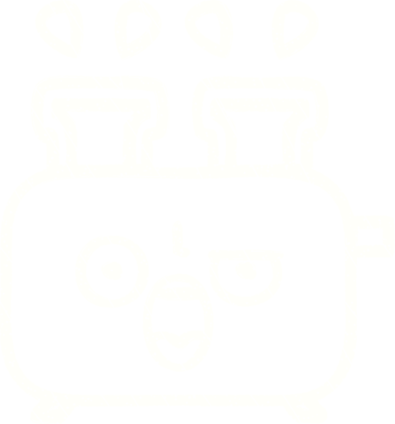 Bir insan tarafından çizilen tost makinesi tebeşiri