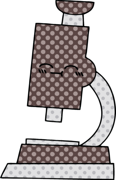 bir insan tarafından çizilmiş mikroskop tarzı çizgi roman