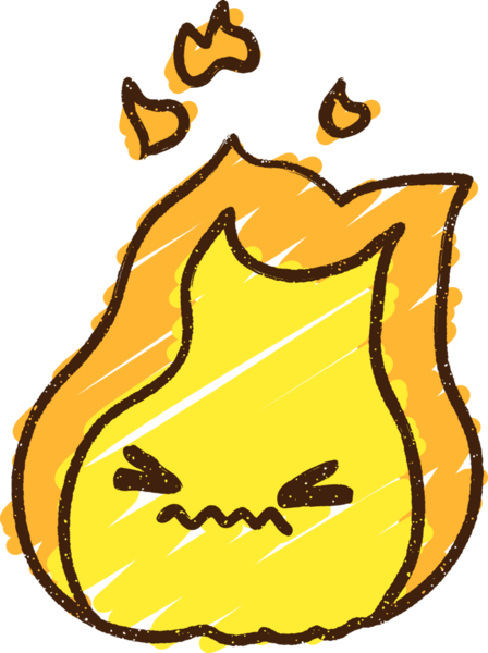 Bir insan tarafından çizilen Alev Karakteri Tebeşiri