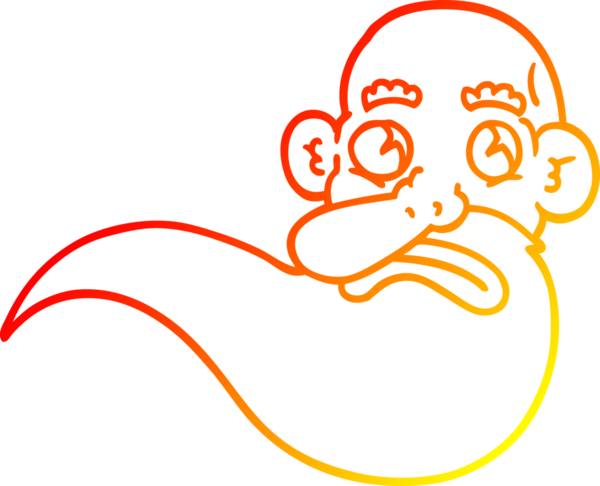 Bir insan tarafından çizilmiş huysuz, yaşlı bir adamın sıcak çizgi çizimi.