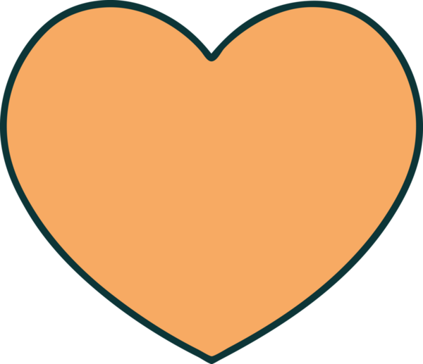 Bir insan tarafından çizilmiş bir kalbin ikonik dövme şekli