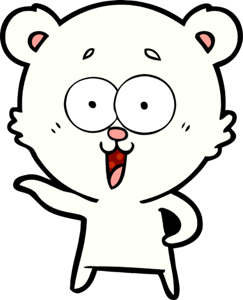 Bir insan tarafından çizilmiş kutup ayısı karikatürü