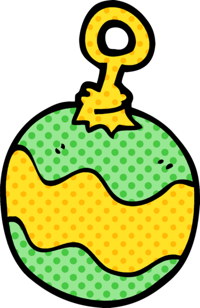 Bir insan tarafından çizilmiş bir karalama Noel süslemesi.