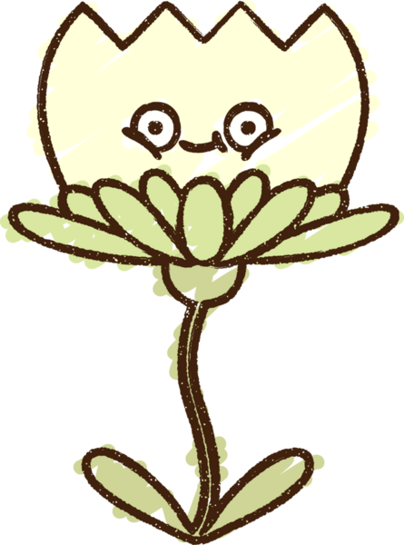 Bir insan tarafından çizilen çiçek tebeşiri