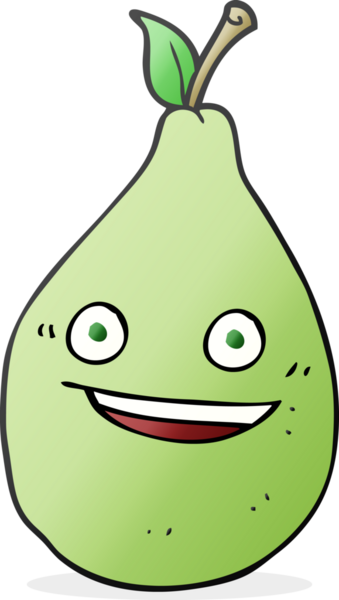 Bir insan tarafından çizilmiş serbest çizim armut.