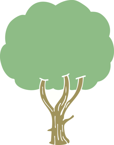 Bir insan tarafından çizilmiş karalama ağacı.