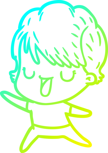 Bir insan tarafından çizilmiş bir karikatür kadın çizimi.