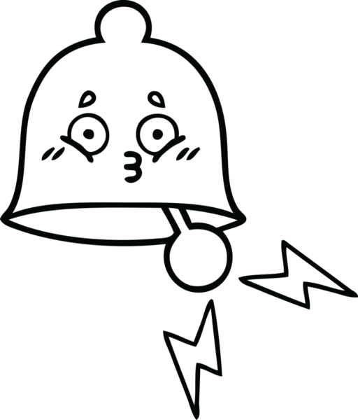 Bir insan tarafından çizilmiş zil karikatürü