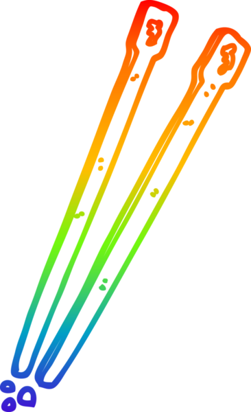 gökkuşağı gradyan çizgi çizimi bir insan tarafından çizilmiş