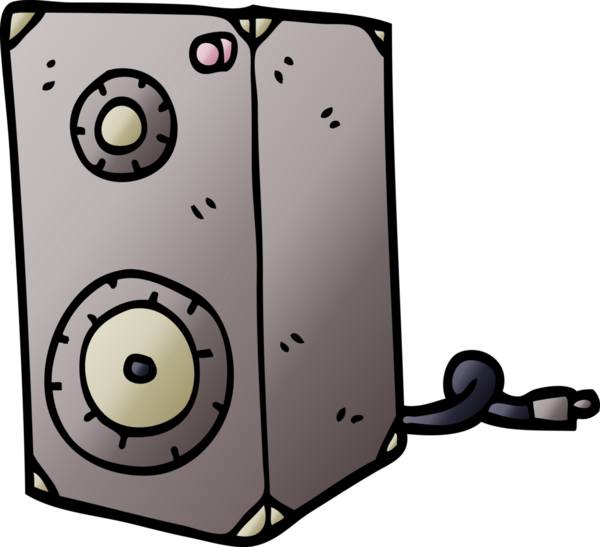 karikatür hoparlörü bir insan tarafından çizilmiş.