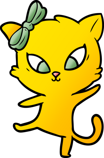 Bir insan tarafından çizilmiş çizgi film kedisi.