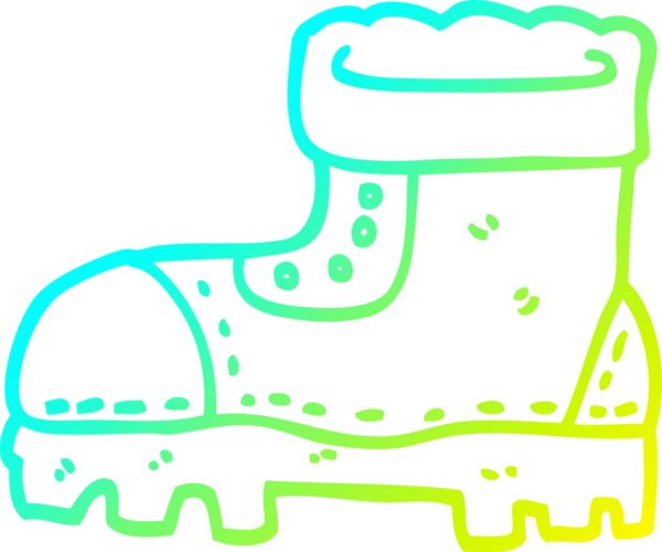 Bir insan tarafından çizilmiş çizginin soğuk gradyan çizgisi.