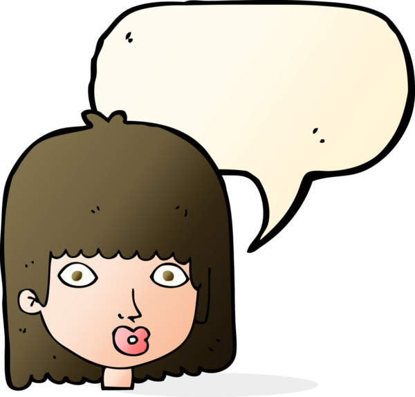 Bir insan tarafından çizilmiş konuşma balonlu bir karikatür.