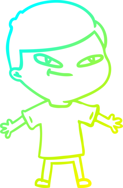 Bir insan tarafından çizilen çizgi film karakteri çizimi.