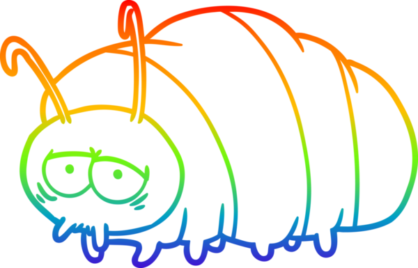 gökkuşağı gradyan çizgi çizimi bir insan tarafından çizilmiş bir çizgi böcek