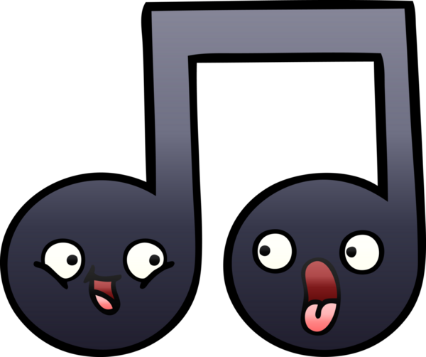 Bir insan tarafından çizilmiş bir notanın gölgelenmiş karikatürü