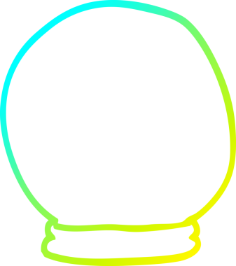 Bir insan tarafından çizilen kristal kürenin soğuk gradyan çizgisi.