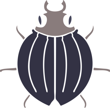 Bir insan tarafından çizilmiş garip çizgi film böceği.