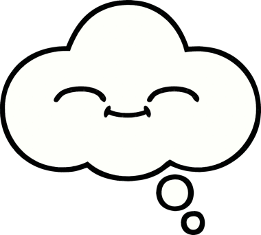 Bir insan tarafından çizilmiş bir düşünce baloncuğunun çizgi roman tarzı