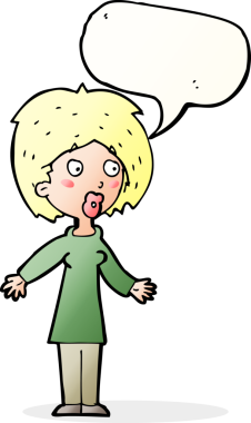 Bir insan tarafından çizilmiş konuşma balonlu bir karikatür.