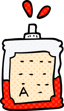 Bir insan tarafından çizilmiş kan torbaları.