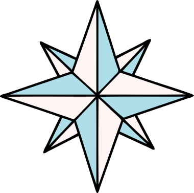 Bir insan tarafından çizilmiş geleneksel bir yıldız dövmesi.