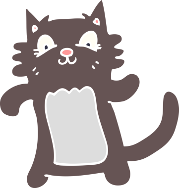 Bir insan tarafından çizilmiş mutlu kedi karalaması.