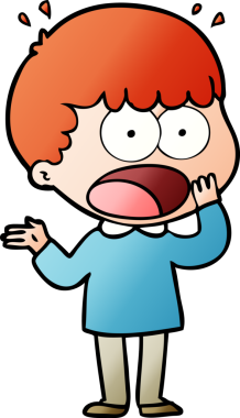 Bir insan tarafından çizilen şok olmuş bir çizgi film.