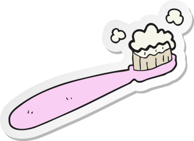 Bir insan tarafından çizilmiş diş fırçasının çıkartması.