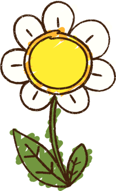 Bir insan tarafından çizilen çiçek tebeşiri