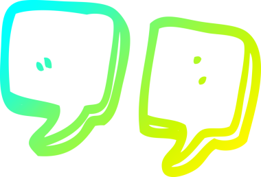 Bir insan tarafından çizilmiş bir karikatür tırnak işareti.