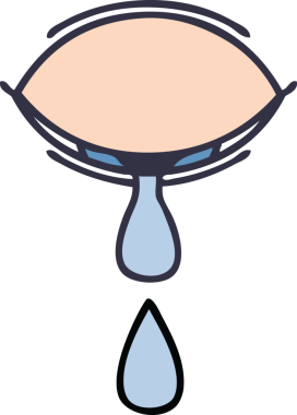 Bir insan tarafından çizilmiş tatlı bir göz karikatürü.