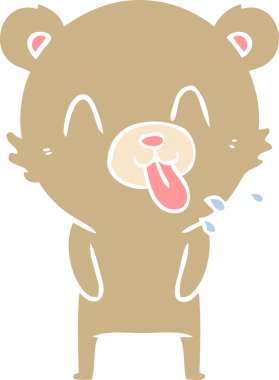 kaba düz renkli çizgi film ayısı bir insan tarafından çizilmiş.