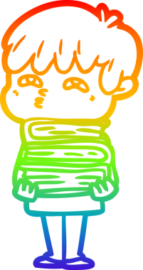 Gökkuşağı gradyanı çizimi Bir insan tarafından çizilmiş tuhaf bir çizgi