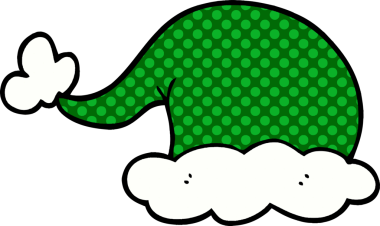 Bir insan tarafından çizilmiş bir elf şapkası.