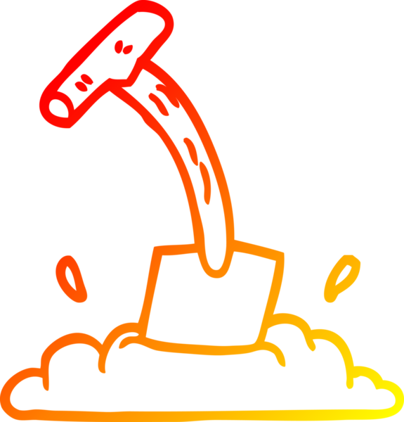 Bir insan tarafından çizilmiş bir çizgi çizgi filmin sıcak gradyan çizimi