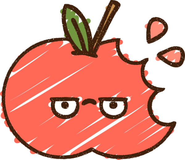 Bir insan tarafından çizilen Elma Tebeşiri