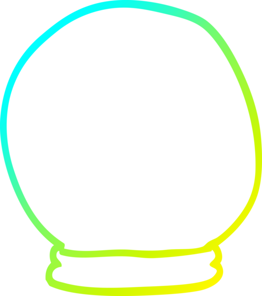 Bir insan tarafından çizilen kristal kürenin soğuk gradyan çizgisi.