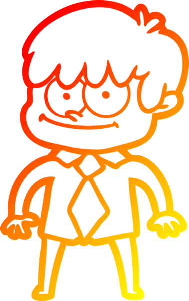 Bir insan tarafından çizilmiş mutlu bir çizgi film karakteri çizimi.