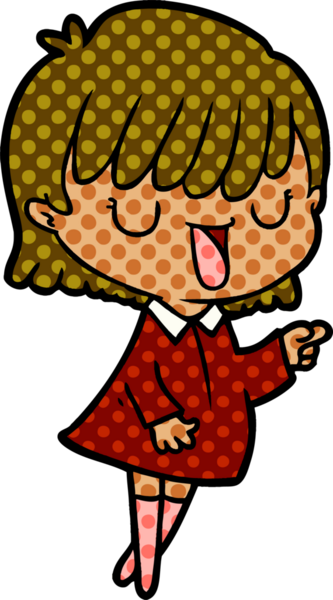 Bir insan tarafından çizilmiş karikatür kadın.