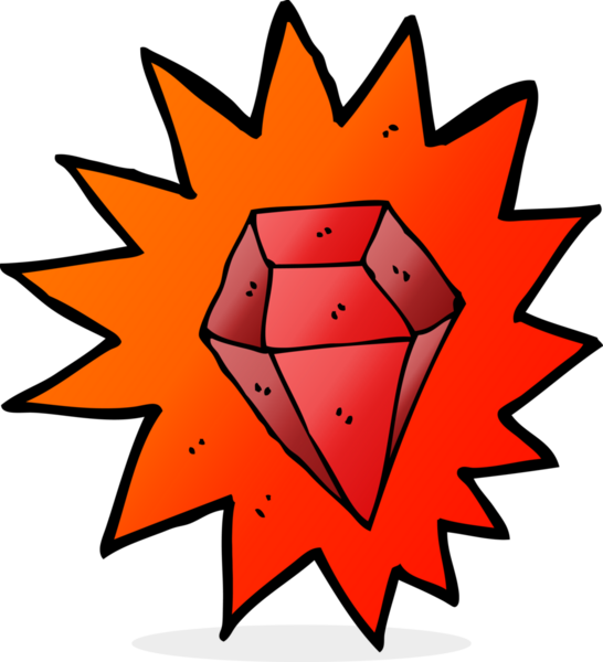 Bir insan tarafından çizilmiş dev yakut çizgi film.