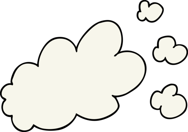 Bir insan tarafından çizilmiş dumanlı çizgi film.