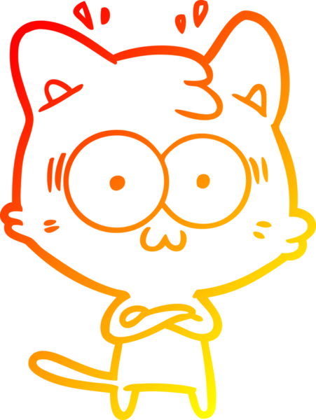 İnsan tarafından çizilmiş bir çizgi filmin sıcak eğimli çizimi.