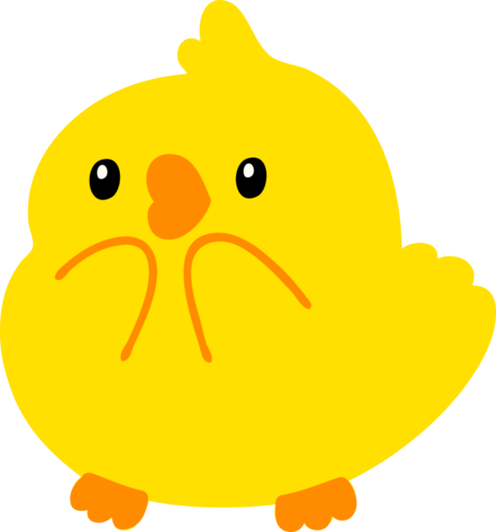 Bir insan tarafından çizilmiş sevimli, şaşırmış yavru kuş.